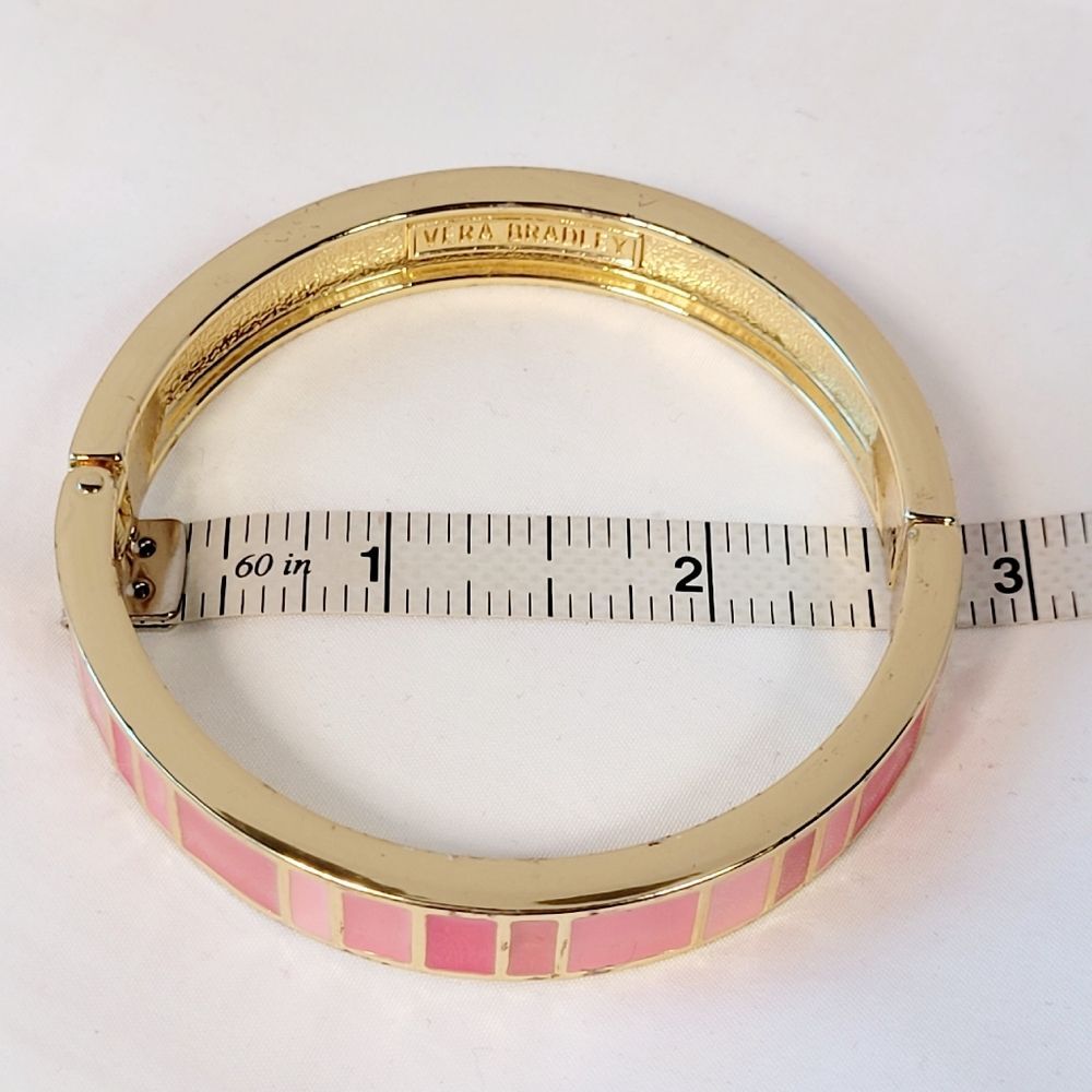 Vera Bradley Colorblock Enameled Pink and Gold Bracelet - Picture 2 of 6